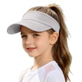 thumbnail image 1 of Kids Sun Visor Hat Breathable Outdoor Sports Cap Adjustable Headband Boys Girls Foldable,Light Gray,One Size, 1 of 9