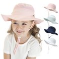 thumbnail image 1 of Vorkoi Kids Sun hat for Girls Boys Outdoor Breathable Sun Protection UPF 50+ Cap Wide Brim Summer Beach bucket ha, 1 of 6