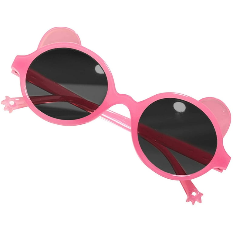 Kids Sunglasses Bear Shape, Teens Anti-UV Decorative Glasses  Photography/Sports Props for Boys/Girls