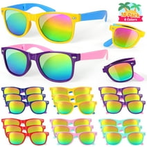 Kids Sunglasses Bulk, Kids Foldable Sunglasses Party Favor, 18Pack Neon Sunglasses with UV400 Protection for Kids, Boys and Girls Age 3-8 Goody Bag Favors, Great Gift for Pool, Birthday Party Supplies