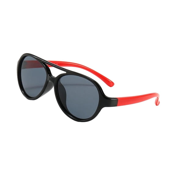 Kids Sunglasses Round Shaped Sunglasses Party Sunglasses Cute Sunglasses for 2-12 Years Kid Boys Girls Black Red