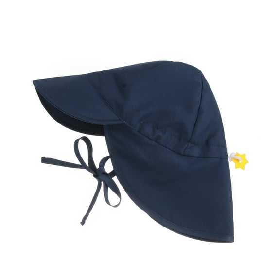 Kids Sunscreen Sun Hat Breathable Solid Color Beach Hat, Navy Blue, m