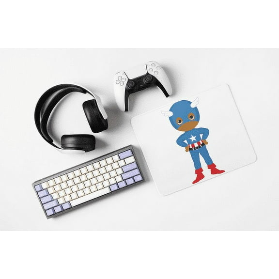 Kids Super Hero Captain Boy Mouse Pad
