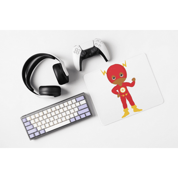 Kids Super Hero Flash Boy Mouse Pad