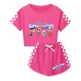 thumbnail image 1 of Kids SuperKitties 2-Piece Set – Girls Cartoon Cat T-Shirt and Shorts – Youth Summer Fashion, 1 of 4