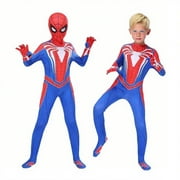 KEPZEAL Kids Superhero Jumpsuit Fancy Dress Child Halloween Cosplay Costume for 5-6 Years