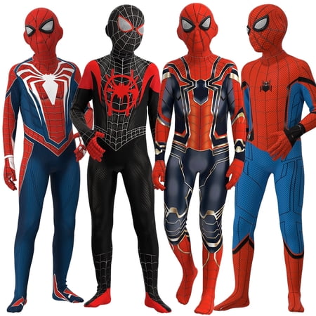 KEPZEAL Kids Superhero Suits Halloween Zentai Cosplay Costumes for Child