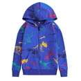 thumbnail image 1 of Kids Swaetshirts Hoodies Kids Dinosaur For Pullover Hooded Jacket Blue 7 Years-8 Years, 1 of 7