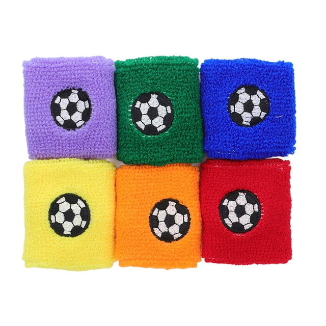 Kids Sweatbands, Children Sweat Bands Sports Style Assorted Color 6Pcs For Basketball