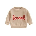 thumbnail image 1 of Kids Sweater, Long Sleeve Crew Neck Letters Warm Winter Pullover Valentines Day Tops for Girls Boys, 1 of 9