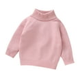 thumbnail image 1 of Kids Sweater Long Sleeve Tops Pink Pullover Sweatshirt Baby Girl Warm Winter Sweater for Toddler Boys 2-3 Years, 1 of 9