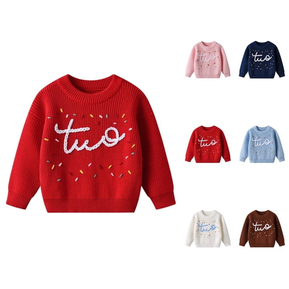 Kids Sweaters Girls Fashion Girls Sweaters Hand Embroidered Colorful Dots Knit Cardigan for Baby Toddler Kids Soft Warm Winter Fall Casual Outfit