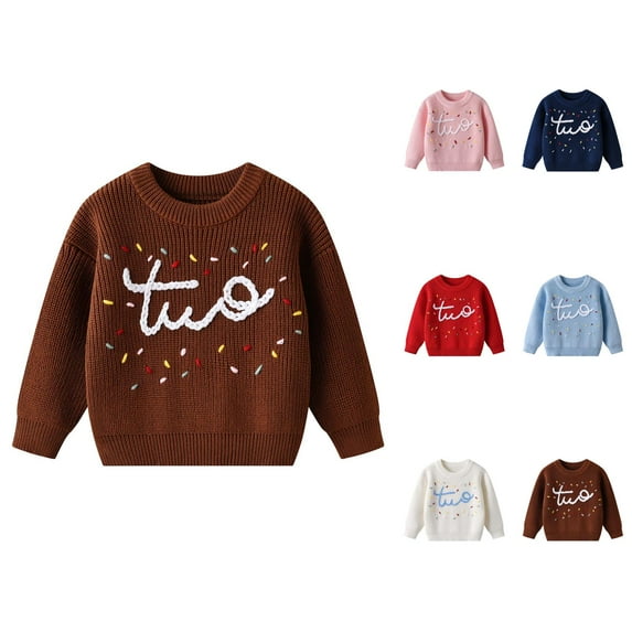 Kids Sweaters Girls Fashion Girls Sweaters Hand Embroidered Colorful Dots Knit Cardigan for Baby Toddler Kids Soft Warm Winter Fall Casual Outfit
