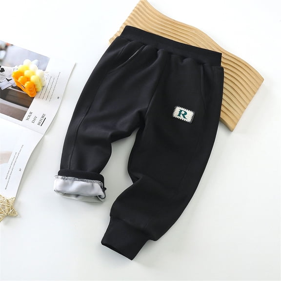 Kids Sweatpant for Boys Baggy Joggers High Waist Elastic with Pockets Solid Pants Athletic Pants for Boys Clean Boy Clothes 4-5 Years