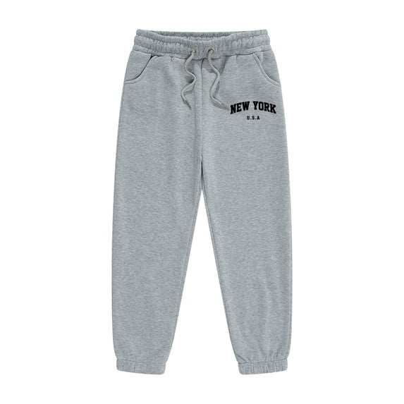 Girl Sweatpants Joggers High Waist Elastic with Pockets Girls Solid Pants Youth Athletic Pants Girlss Sweatpants 4-5 Years