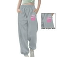 thumbnail image 1 of Kids Sweatpant for Girls Baggy High Waist Elastic Jogger with Pockets Girls Solid Pants Athletic Clothes Toddler Sweatpants 4-5 Years, 1 of 3