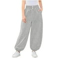 thumbnail image 1 of Girl Sweatpants Joggers High Waist Elastic with Pockets Girls Solid Pants Youth Sweatpants Sweat Pants Kids 7-8 Years, 1 of 5
