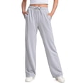 thumbnail image 1 of Kids Girls Sweatpants Drawstring Pants with Pockets Girls Solid Pants Grey Sweatpants Kids Girls Joggers Size 9-10 Years, 1 of 9