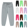 thumbnail image 1 of Kids Sweatpants Casual Loose Fleece Lined Joggers Pants Boys Girls Drawstring Elastic Waist Solid Color Lounge Workout Pants 5-14 Years, 1 of 7