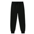 thumbnail image 1 of Kids Sweatpants Drawstring Pants With Pockets Girls Solid Pants Black Pants For Kids Kids Pants Boys Size 6-7 Years, 1 of 5