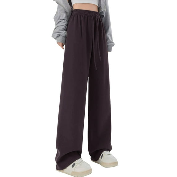 Kids Sweatpants For Girls Loose Long Straight Leg Sweatpants Kids Grey Sweatpants Baggy Pants Kids Girls Summer Clothes Size 9-10 Years