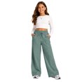 thumbnail image 1 of Kids Sweatpants Girls 4-18 Baggy Elastic Waist Wide Leg Girls Pants Open Bottom Cute Casual Jogger Pants for Girls with Pockets, 1 of 6