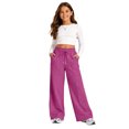 thumbnail image 1 of Kids Sweatpants Girls 4-18 Baggy Elastic Waist Wide Leg Girls Pants Open Bottom Lightweight Casual Sweat Trousers for Girls with Pockets, 1 of 6