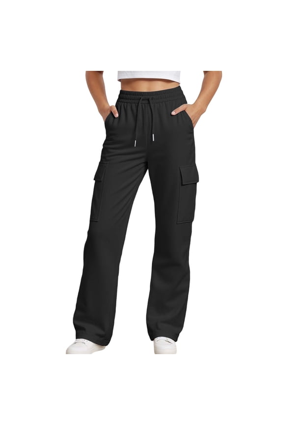 Kids Sweatpants for Girls Kids Athletic Pants Cotton Pull on Sweatpant with Pocket Drawstring Girls School Uniform Pants Girls Back To School Clothes Kids Size 8-9 Years Girls Sweatpants
