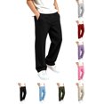 thumbnail image 1 of Kids Sweatpants Kids Elastic Waist Wide Leg Sweatpants Boys Girls Loose Casual Trousers With Side Pockets Soft Daily Jogger Pants Black 5-6 Years, 1 of 8