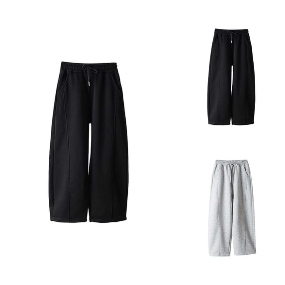 Kids Sweatpants Loose Straight Leg Casual Pants for Boys and Girls Drawstring Track Pants Comfortable Everyday Athletic Bottoms