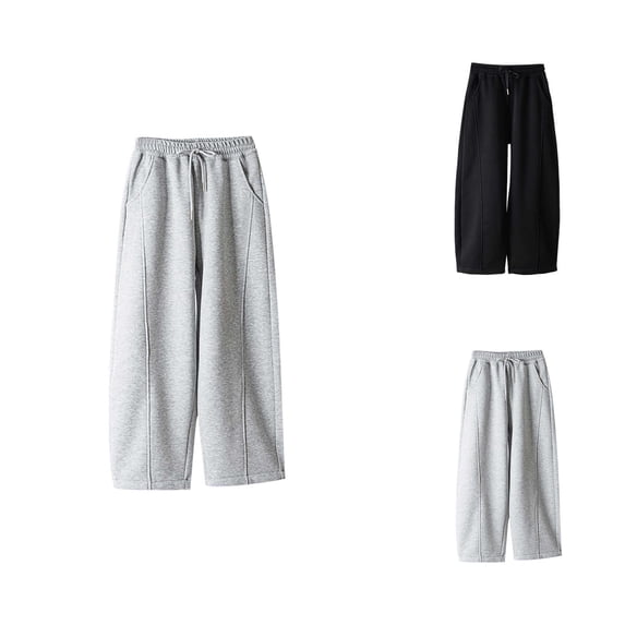 Kids Sweatpants Loose Straight Leg Casual Pants for Boys and Girls Drawstring Track Pants Comfortable Everyday Athletic Bottoms