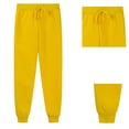 thumbnail image 1 of Kids Sweatpants Toddler Boys Athletic Pants with Pockets Adjustable Drawstring Basic Boys Yellow Sweatpants Boys Pants Size 6-7 Years, 1 of 5