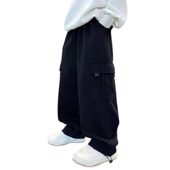 Girl Sweatpants Joggers High Waist Elastic with Pockets Girls Solid Pants Youth Sweatpants Girls Summer Clothes Size 9-10