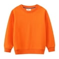 thumbnail image 1 of Kids Sweatshirt Boys Long Sleeve Orange Sweatshirts Crewneck Pullover Casual Sport Sweatshirts Fall Winter Clothes Toddler Girls Clothes 5-6 Years, 1 of 3