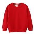 thumbnail image 1 of Kids Sweatshirt Boys Long Sleeve Red Sweatshirts Pullover Crewneck Blouse Shirt Tops Fall Clothes 3-4 Years Girl Clothes, 1 of 3