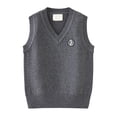 thumbnail image 1 of Gyujnb Kids Sweatshirt - Boys Sweaters Knit Vest for Kids Warm Casual Pullover Knit Sweater Vest for Boys Autumn Winter Layering,Size:11-12 Years, 1 of 3