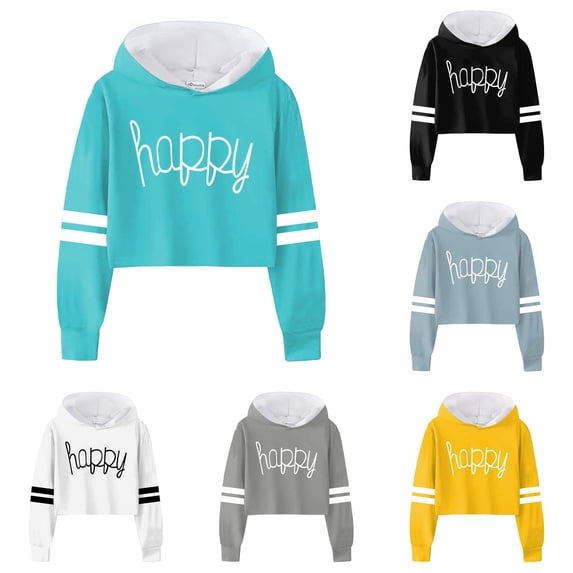 Kids Sweatshirt Girl Long Sleeve Crew Neck Sweater Casual Sky Blue Fall Clothes Girl Outfits Size 6-7 Years
