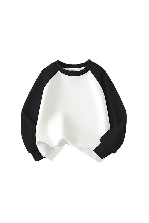 Kids Sweatshirt Long Sleeve Black Sweatshirt Kids Oversized Crewneck Sweatshirts Fall Clothes Kids Boy Clothes 8-9 Years