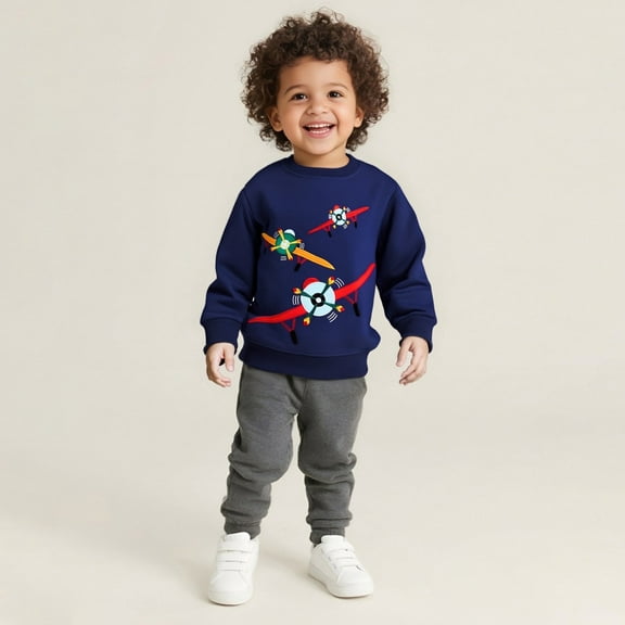 Kids Sweatshirt Long Sleeve Crewneck Pullover Sweartshirt Boys Animal T Shirts For Boys Girls Clothes Fall/ Winter For Boys Sweatshirts Size 5-6 Years