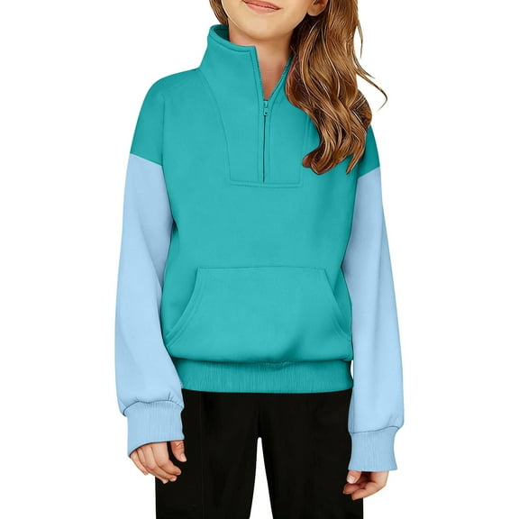 Kids Sweatshirt Long Sleeve Kids Mint Green Sweatshirt Crew Neck Cute Pullover Relaxed Fit Tops Winter Clothes Little Girl Clothes 9-10 Years