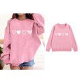 thumbnail image 1 of Kids Sweatshirt Valentines Day Sweatshirt Long Sleeve Heart Sweatshirt Crewneck Pullover Sweatshirt Girls Sweatshirts Size 8-9 Years, 1 of 4