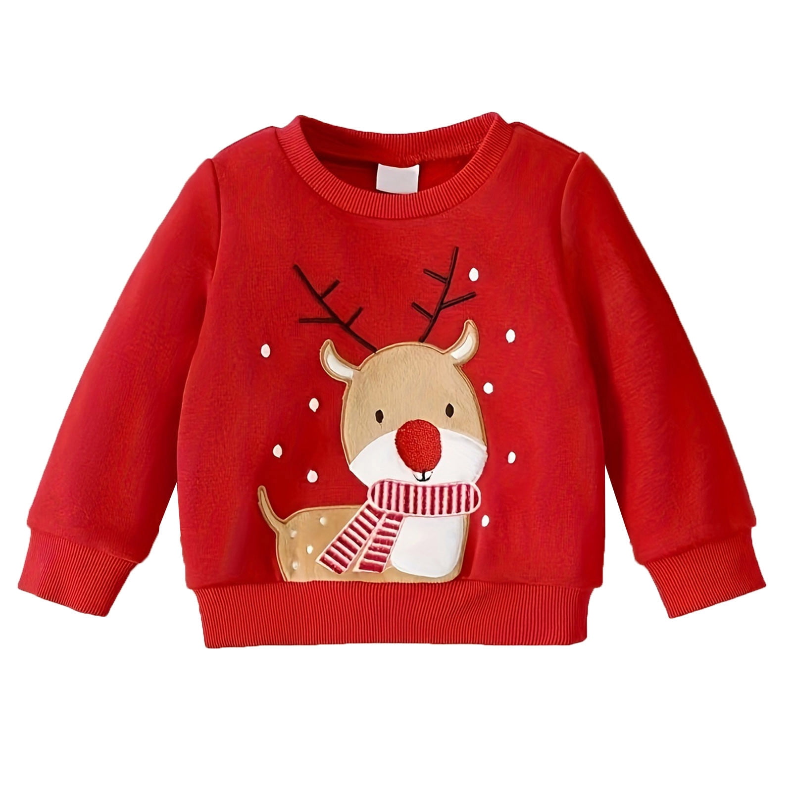Kids Sweatshirts Kids Winter Long Sleeve Sweatshirt Tops Cartoon Deer