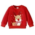 Kids Sweatshirts Kids Winter Long Sleeve Sweatshirt Tops Cartoon Deer Prints Top Unisex Baby