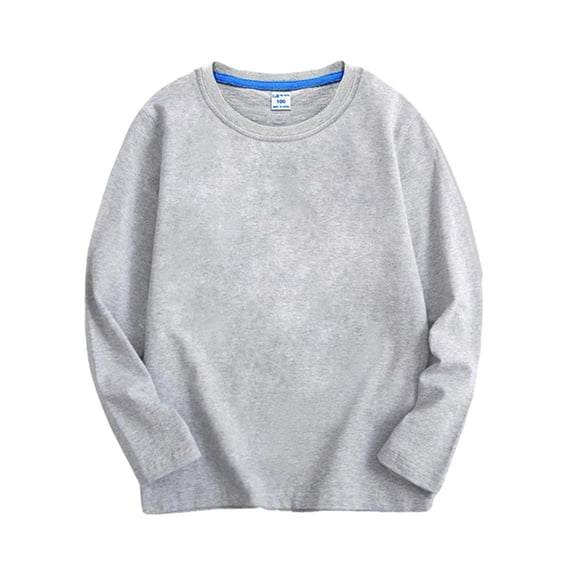 Kids Sweatshirts, Toddler Crew Neck Long Sleeve Shirts, Baby Boys Girls Solid Pullover Topscasual Loose Blouse T-Shirts Fall Winter Tunic Tops Gray 2-3T