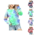 thumbnail image 1 of Kids Sweatshirts for Girls Boys Long Sleeve Fall Winter Crewneck Tie Dye Sweatshirt Children Pullover Tops, 1 of 1