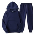 thumbnail image 1 of Kids Sweatsuit 2 Piece Tracksuit Hooded Sweatshirt and Jogger Sweatpants Set Unisex Sports Outfits for Boys Girls,Dark Purple 8-9 Years, 1 of 7