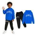 thumbnail image 1 of Kids Sweatsuit Set for Girls 2 Piece Long Sleeve Letter Graphic Hooded Sweatsuits Pullover Sweatpants Set Warm Fall Winter Clothes 7-8 Years Girls Clothes, 1 of 4