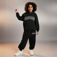 thumbnail image 1 of Kids Sweatsuit Set for Girls 2 Piece Long Sleeve Letter Graphic Hoodie Sweatshirt and Active Jogger Pants Warm Fall Winter Clothes Toddler 5-6 Years Boys Clothes, 1 of 3
