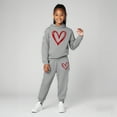 thumbnail image 1 of Kids Sweatsuit Set for Girls 2 Piece Long Sleeve Printed Pullover Hoodie and Sweatpants Winter Clothes Little Boy Clothes 18-24 Months Boys Girls Fashion, 1 of 4