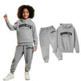 thumbnail image 1 of Kids Sweatsuit Set for Girls 2PC Long Sleeve Letter Print Basic Hoodie Jogger Set Warm Fall Winter Clothes Girls Clothing Size 9-10 Years Boys Girls Fashion, 1 of 3